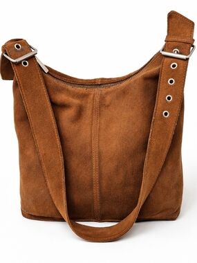 Gap Genuine Suede Hobo Bag Brown Slouchy Boho Shoulder Bag